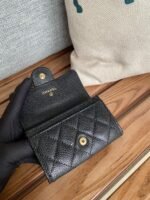 Chanel Classic Card Holder Gold Black For Women, Women’s Wallet 4.5in/11.5cm - Image 5