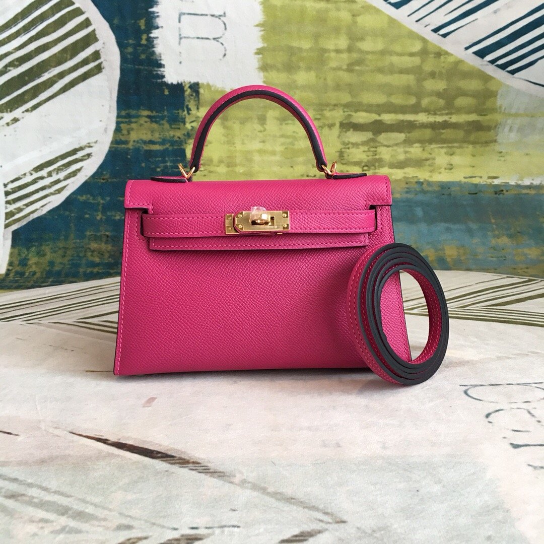 IMG_6171-1.jpg Hermes Mini Kelly Pink For Women Gold Toned Hardware 7.5in/19cm - Image 1