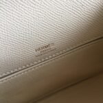 Hermes Kelly Pochettee White For Women Gold Toned Hardware 8.5in/22cm - Image 5