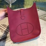 Hermes Evelyne III PM Bag Burgundy - Image 9