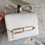 Hermes Mini Evercolor Sac Roulis 19 White Gold Hardware For Women 7.5in/19cm - Image 8
