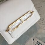 Hermes Mini Evercolor Sac Roulis 19 White Gold Hardware For Women 7.5in/19cm - Image 4