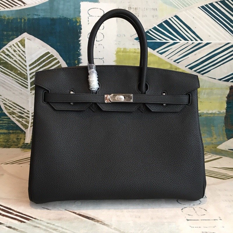IMG_8605-1-2.jpg Hermes Birkin Black For Women Silver Toned Hardware 11.8in/30cm - Image 1