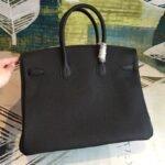 Hermes Birkin Black For Women Silver Toned Hardware 11.8in/30cm - Image 5
