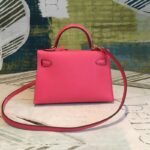 Hermes Mini Kelly Pink For Women Gold Toned Hardware 7.5in/19cm - Image 2