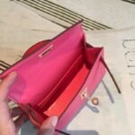 Hermes Mini Kelly Pink For Women Gold Toned Hardware 7.5in/19cm - Image 5