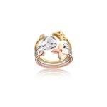 Louis Vuitton Idylle Blossom Ring, 3 Golds And Diamonds For Women- Q9F15Z