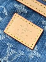 Louis Vuitton Keepall Bandouliere 45 Travel Bag 17.7in/ 45cm Blue Denim Gold Hardware M24315 - Image 10