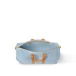 Louis Vuitton Keepall Bandouliere 45 Travel Bag 17.7in/ 45cm Sky Blue Denim Gold Hardware M25334 - Image 4