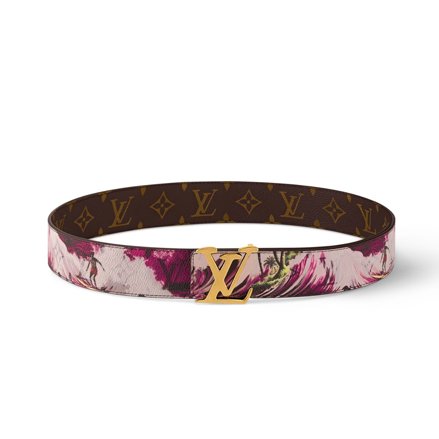 LV-Reversible-Belt-1-1.jpg Louis Vuitton Tag 40mm Reversible Belt Purple For Men M8639U - Image 1