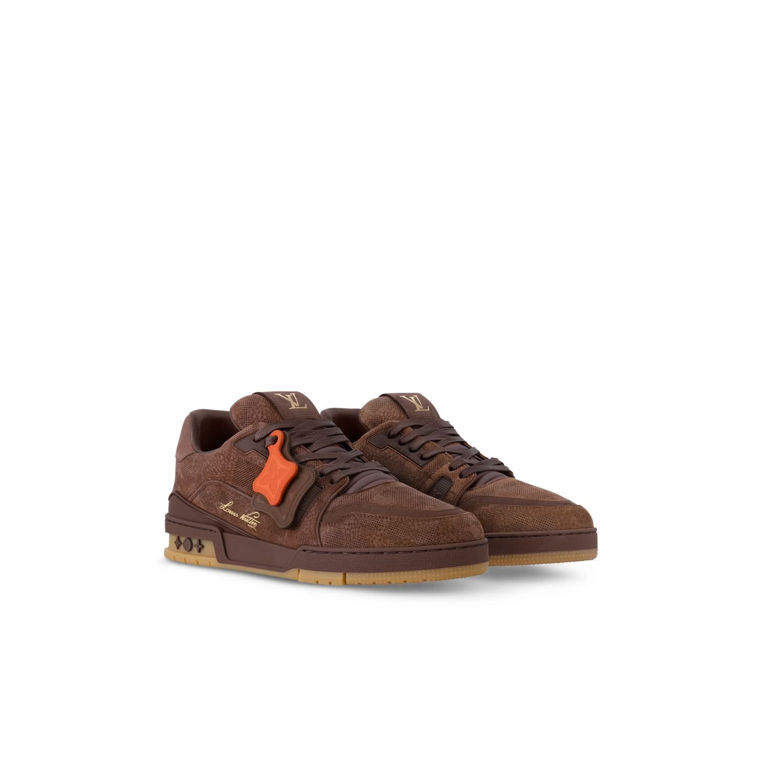 LV-Trainer-Sneaker-Brown-1-2.jpg Louis Vuitton Trainer Sneaker Brown For Men - 1AH637 - Image 1