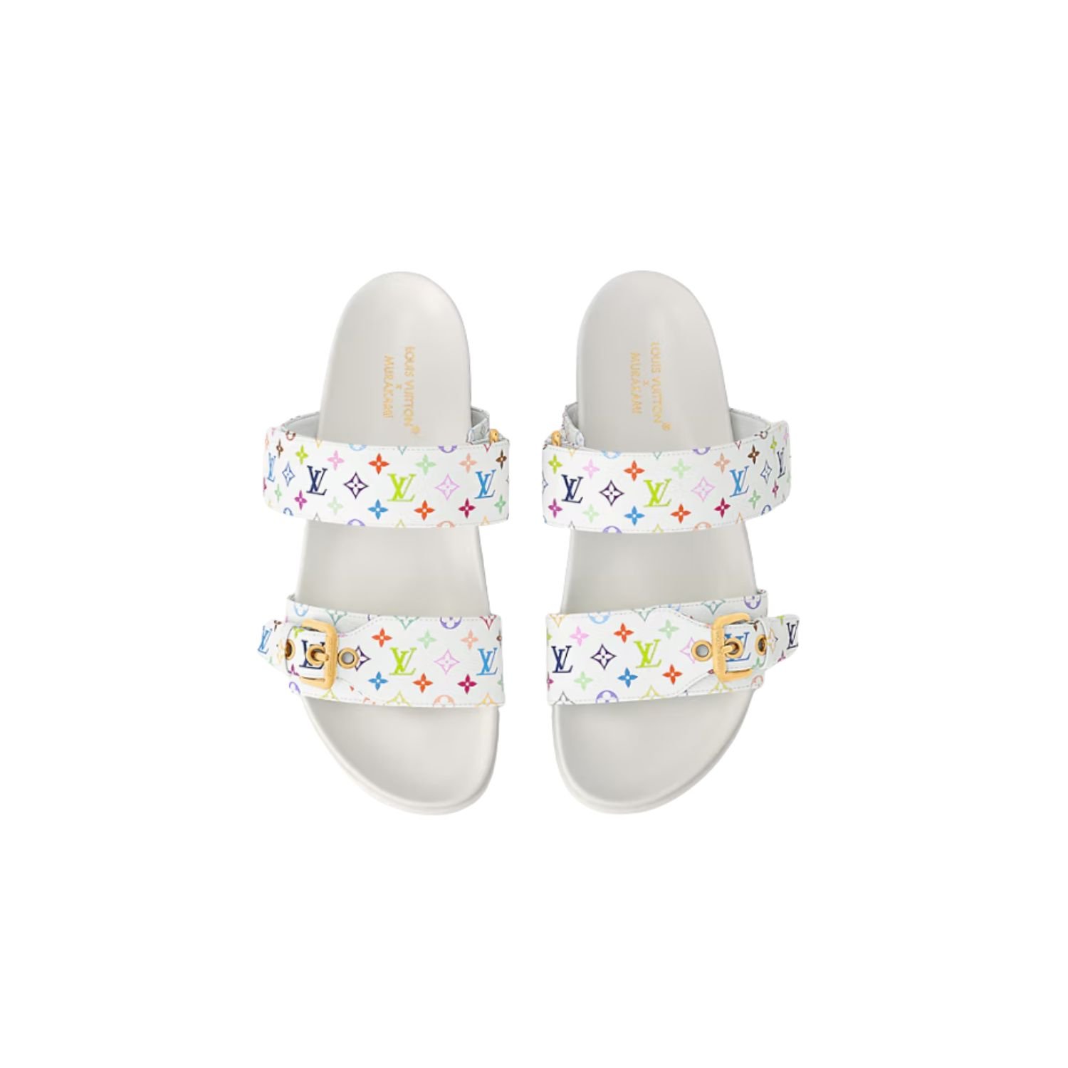 LVxTM-Bom-Dia-Flat-Comfort-Mule.jpg Louis Vuitton LV x TM Bom Dia Flat Comfort Mule Multicolored Blanc For Women - 1AGXU3 - Image 1