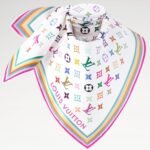 Louis Vuitton LV x TM Monogram Multicolor Square 90 Blanc For Women - M94967 - Image 2