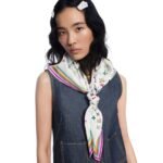 Louis Vuitton LV x TM Monogram Multicolor Square 90 Blanc For Women - M94967 - Image 4