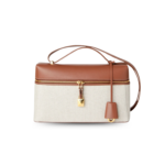 Loro Piana Extra L27 Top Handle Bag 11in/ 27cm Natural/ Caramel Sugar For Women FAO3001 B4AU