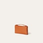 Loro Piana Extra Pocket Mini Pouch Top Handle 5.9in/ 15cm Cognac Gold Hardware For Women FAN9926_E0DA - Image 5
