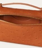 Loro Piana Extra Pocket Mini Pouch Top Handle 5.9in/ 15cm Cognac Gold Hardware For Women FAN9926_E0DA - Image 6