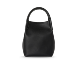 Loro Piana Micro Bale Top Handle Bag 5.2in/ 13cm Black Gold Hardware For Women FAN0807 8000