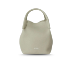 Loro Piana Micro Bale Top Handle Bag 5.2in/ 13cm Light Wasabi Silver Hardware For Women FAN4647 50YB