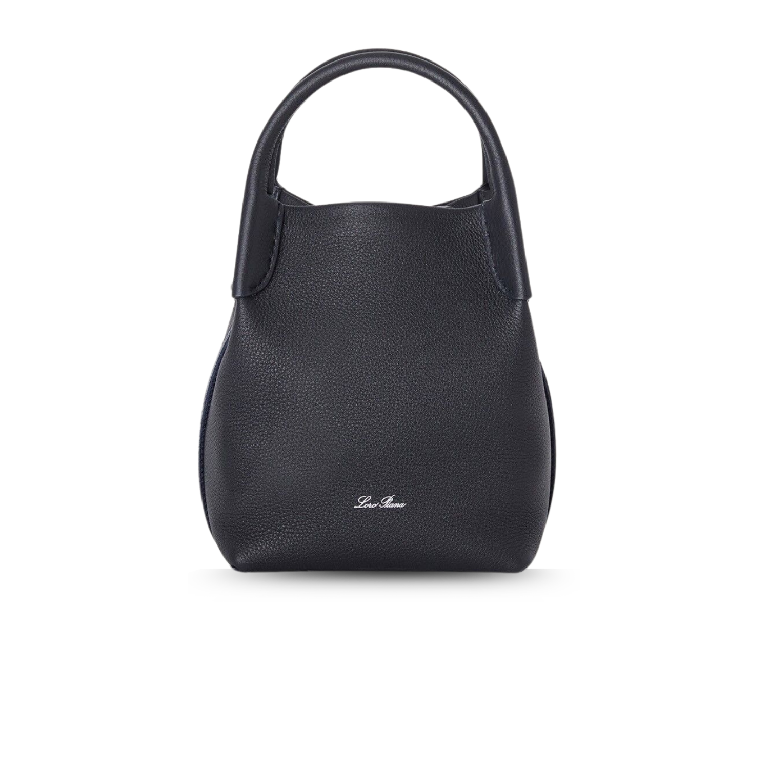 Loro-Piana-Micro-Bale-Bag-5.2in-13cm-Navy-Blue-Silver-Hardware-For-Women-FAN4647-W000-1.png Loro Piana Micro Bale Top Handle Bag 5.2in/ 13cm Navy Blue Silver Hardware For Women FAN4647 W000 - Image 1