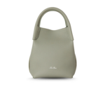 Loro Piana Bale Small Top Handle Bag 6.7in/ 17cm Light Wasabi Silver Hardware For Women FAN8964 50YB
