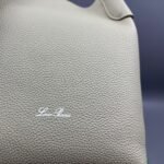 Loro Piana Bale Small Top Handle Bag 6.7in/ 17cm Light Wasabi Silver Hardware For Women FAN8964 50YB - Image 11