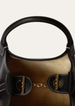 Loro Piana Bale Small Top Handle Bag 6.7in/ 17cm Black For Women Gold Hardware For Women FAO0815 8000 - Image 7