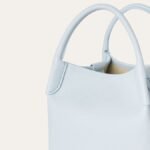 Loro Piana Small Bale Bag 6.7in/ 17cm Light Blue Silver Hardware For Women FAN8964 60HN - Image 4