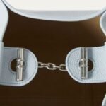 Loro Piana Small Bale Bag 6.7in/ 17cm Light Blue Silver Hardware For Women FAN8964 60HN - Image 6