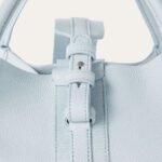 Loro Piana Small Bale Bag 6.7in/ 17cm Light Blue Silver Hardware For Women FAN8964 60HN - Image 7
