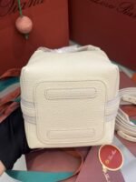 Loro Bale Whisper Small Top Handle Bag 6.7in/ 17cm White Silver Hardware For Women FAN89641615 - Image 3