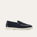 Loro Piana Summer Charms Walk Loafers Navy Blue For Women - FAL5899 W000 - Image 3