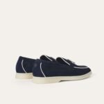 Loro Piana Summer Charms Walk Loafers Navy Blue For Women - FAL5899 W000 - Image 4
