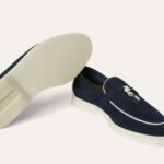 Loro Piana Summer Charms Walk Loafers Navy Blue For Women - FAL5899 W000 - Image 5