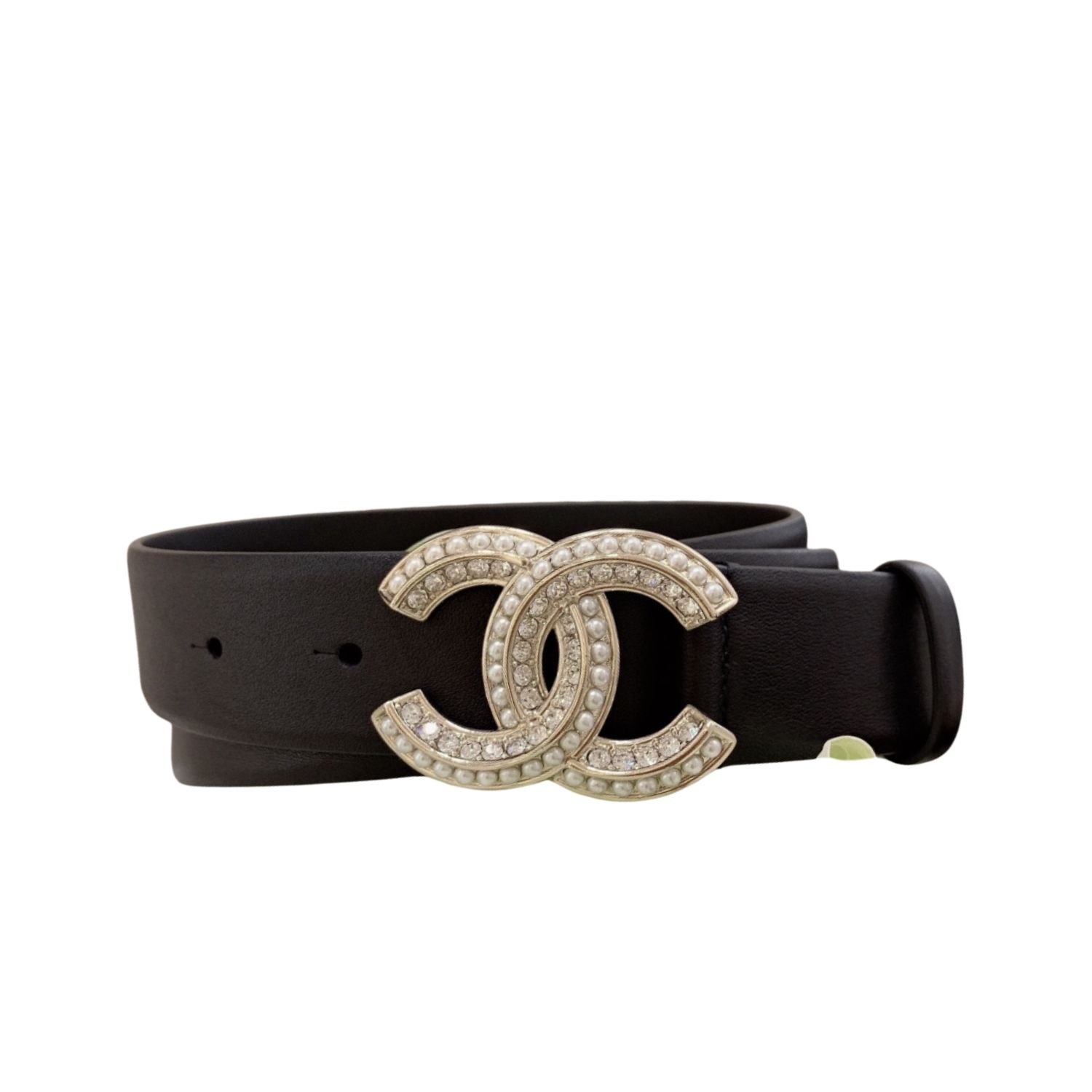 Louis-Vuitton-24-1.jpg Chanel Twinkle Pearl Interlocking C Buckle Belt Black For Women - Image 1