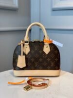 Louis Vuitton Alma BB Top Handle Bag 9.2in/ 23.5cm Brown Monogram Canvas Gold Hardware For Women M46990 - Image 2