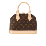 Louis Vuitton Alma BB Top Handle Bag 9.2in/ 23.5cm Brown Monogram Canvas Gold Hardware For Women M46990