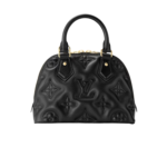 Louis Vuitton Alma BB Top Handle Bag 9.6in/ 24.5cm Black Gold Hardware For Women M59793