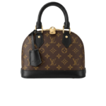 Louis Vuitton Alma BB Top Handle Bag 9.8in/ 24cm Brown Monogram Canvas Gold Hardware For Women