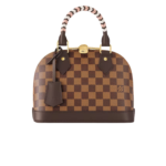Louis Vuitton Alma BB Top Handle Bag 9.3in/ 23.6cm Brown Gold Hardware For Women