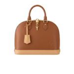 Louis Vuitton Alma PM Top Handle Bag 12.6in/ 32cm Brown Gold Hardware For Women