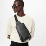 [True-to-ORIGINAL] Louis Vuitton Avenue Sling Bag 12.2in/ 31cm Black Silver Hardware For Women M30443 - Image 2