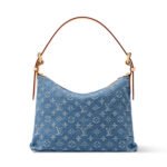 Louis Vuitton Baggy Shouder Bag 11.8in/ 30cm Denim Blue Gold Hardware For Women M27329 - Image 5
