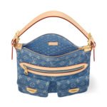 Louis Vuitton Baggy Shouder Bag 11.8in/ 30cm Denim Blue Gold Hardware For Women M27329 - Image 4