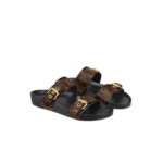 Louis Vuitton Women's Bom Dia Flat Mule Brown For Women LV 1A3R5O