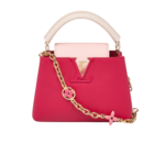 Louis Vuitton Capucines Mini Top Handle Bag 8.3in/ 21cm Pink Gold Hardware For Women