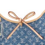 Louis Vuitton CarryAll MM Shoulder Bag 15.4in/ 39cm Blue Denim Gold Hardware For Women M46855 - Image 5