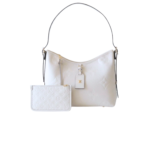 Louis Vuitton CarryAll PM Shoulder Bag 11.6in/ 29.5cm White Gold Hardware For Women