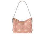 Louis Vuitton CarryAll PM Shoulder Bag 11.6in/ 29cm Monogram Empreinte Pink Gold Hardware For Women M46298
