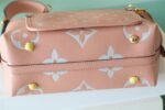 Louis Vuitton CarryAll PM Shoulder Bag 11.6in/ 29cm Monogram Empreinte Pink Gold Hardware For Women M46298 - Image 4